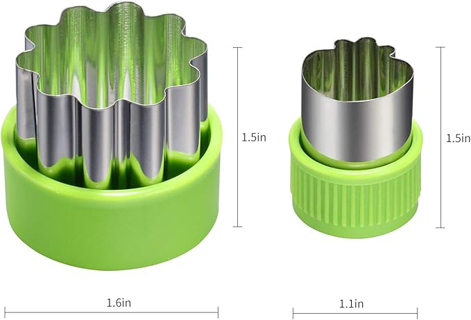 24 pcs Vegetable Cutter Shapes Sets Cookie Cutters Fruit Stamps Mold with 20 pcs Food Picks and Forks for Kids