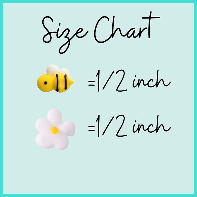 32 Icing Bees & Daisies | Edible Royal Icing Decorations | Bee Sprinkles | Simply Sucré