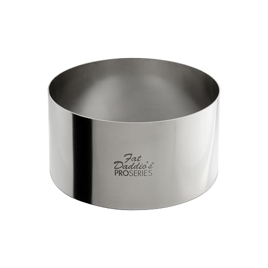 Fat Daddio's Stainless Steel Round Cake & Pastry Ring, 4 x 2 Inch