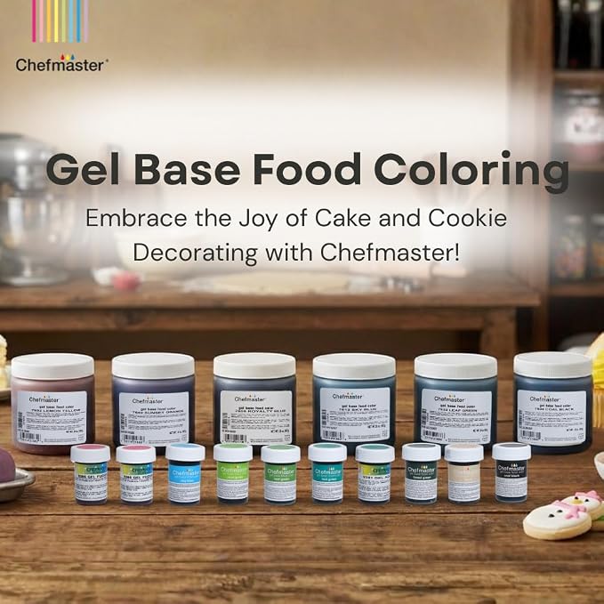 Chefmaster Teal Green Gel Food Coloring | Vibrant Color | Professional-Grade Dye for Icing, Frosting, Fondant | Baking & Decorating | Fade-Resistant | Easy-to-Use | Made in USA | 1 oz