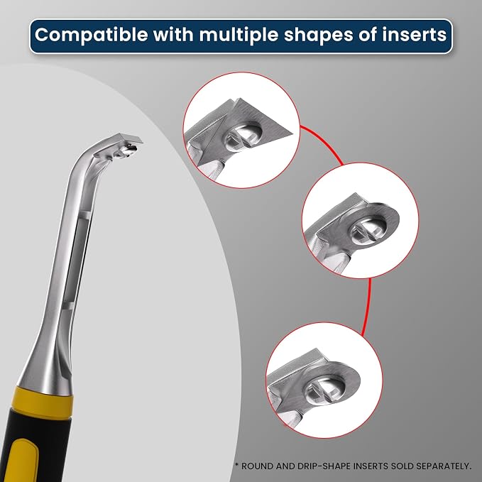 LU&MN Carbide Scraper Tool – 1-INCH Tungsten Carbide Triangular Blade, Heavy-Duty Paint, Glue & Putty Remover with Ergonomic Non-Slip Handle