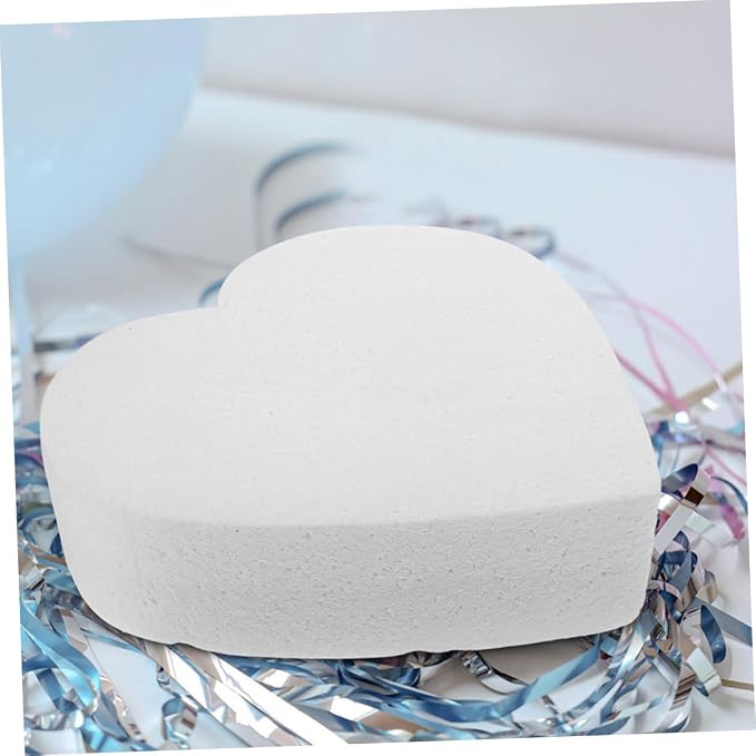 STOBAZA Heart Shaped Cake Dummy for Decorating Practice for Wedding Displays Cake Crafting Baking Practice Lightweight Smooth for Easy