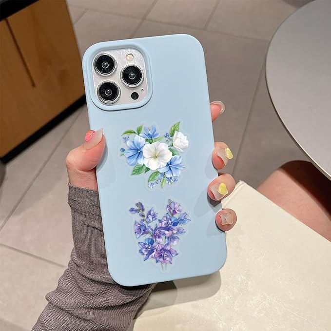 Cute Flowers Stickers 50PCS Beautiful Plants Waterproof Flower Stickers for Water Bottles Laptop Luggage Journaling, Party Rewards Waterproof Vinyl Decals for Kids Teens Adults (Flower-1)