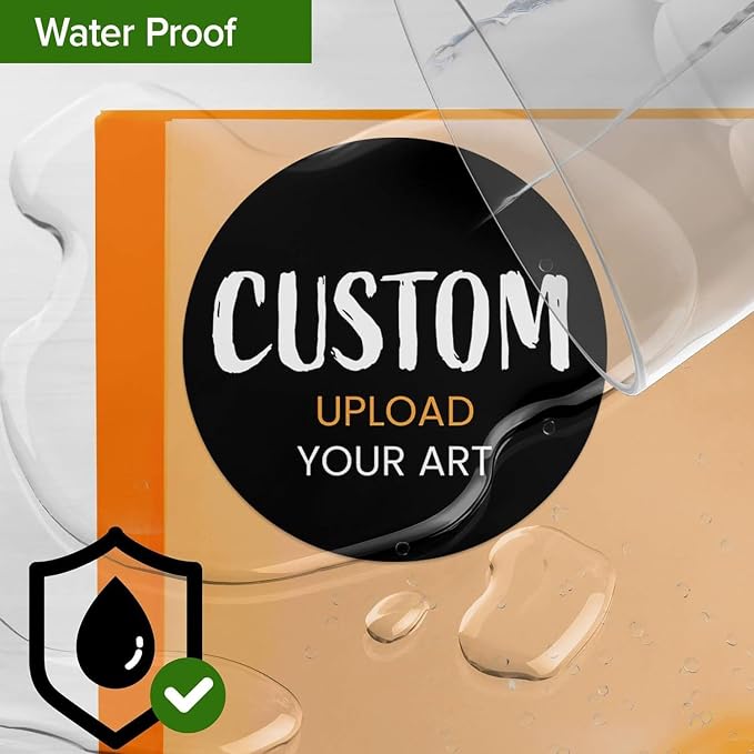 Custom Stickers for Business Logo Design Your Own Personalized Labels Shipping Sticker Decals Text Name Image Photo Customized Waterproof, UV Protected Fade & Heat Cold Resistant(Custom Text,2 Inch)