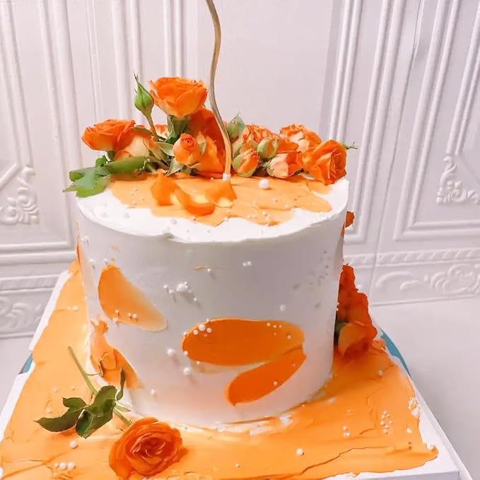 Senchanting Orange Sanding Sugar Sprinkles, Edible Crystal Orange Sanding Candy Sugar for Cake Decorating Wedding Party Baking Cupcake Cookie Ice Cream Decoration Supplies 90g/3.2oz