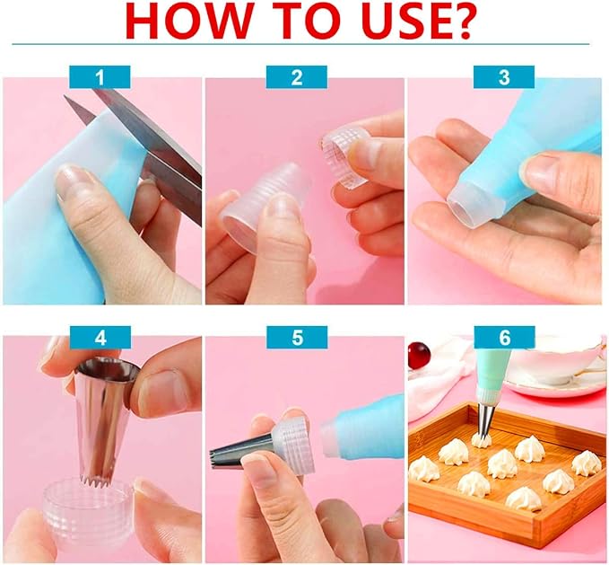 20 PCS couplers for piping bags, White Pastry Bag Coupler, Reusable Plastic Standard Couplers for Icing Nozzles, Small Piping-Tip coupler for Cake Decorating Supplies,Transparent(1.3 x 0.9 Inch)
