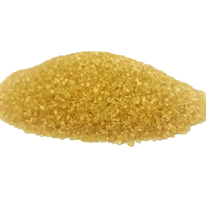 Sentovac Gold Sanding Sugar for Baking Edible Sparkling Sugar Sprinkles Coarse Sugar Crystals for Baking Topping Cake Cookie Cupcake Topper Ice Cream Decoration Supplies 3.2 OZ