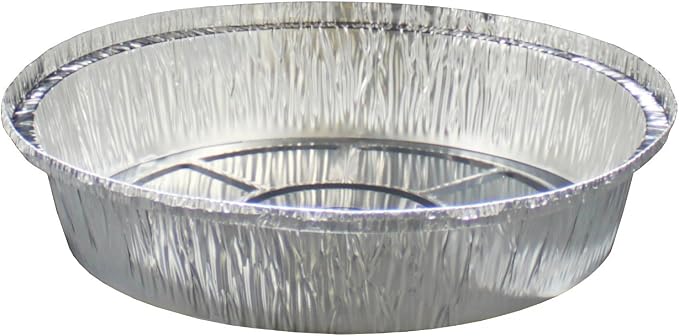 MontoPack 9 Inch Round Tin Foil Pans Disposable Aluminum - Freezer & Oven Safe - For Baking, Cooking, Storage & Reheating (100)