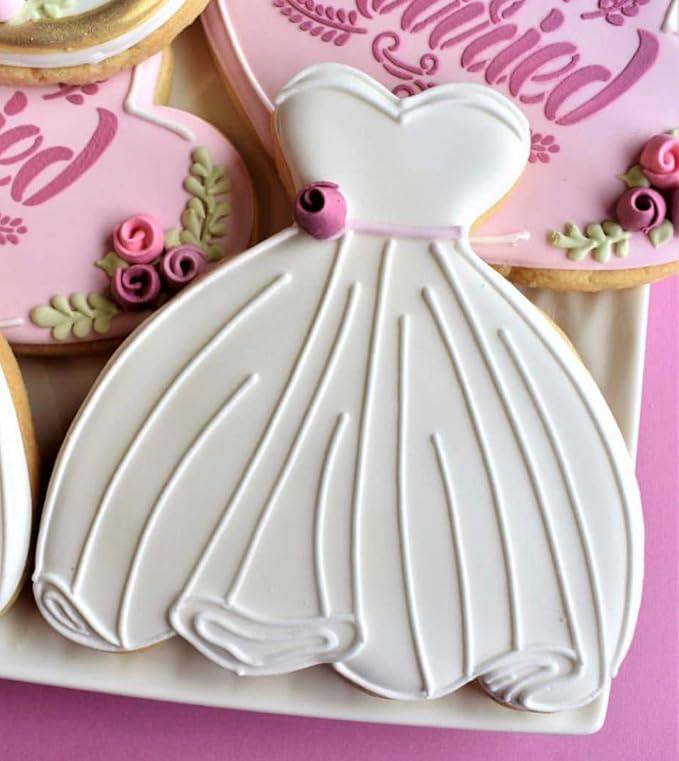 Ann Clark Wedding/Princess Dress Cookie Cutter Large, 4” Made in USA