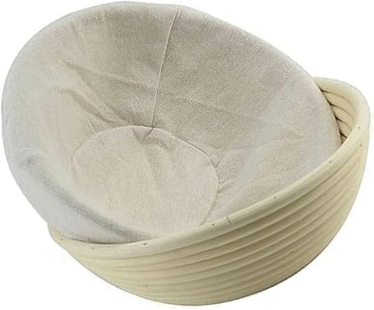 Flaxen Proofing Bread Basket Cloth, Reusable Breathable Liner Cotton Flax Proofing Bread Cloth, Round Cloths Baking supplies Bread Proofing Baskets，Baking Tools and Accessories (9 inch)