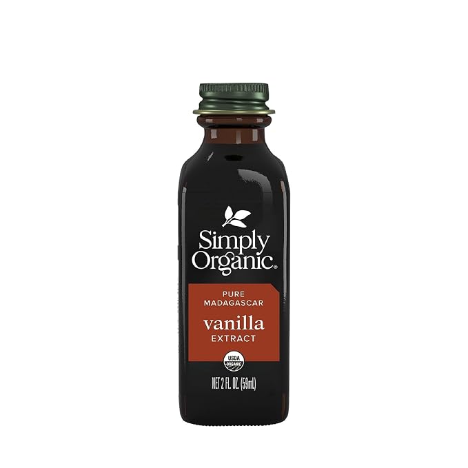 Simply Organic Pure Madagascar Vanilla Extract, 2-Ounce Glass Jar, Certified Organic, Sugar-Free Flavor For Smoothies