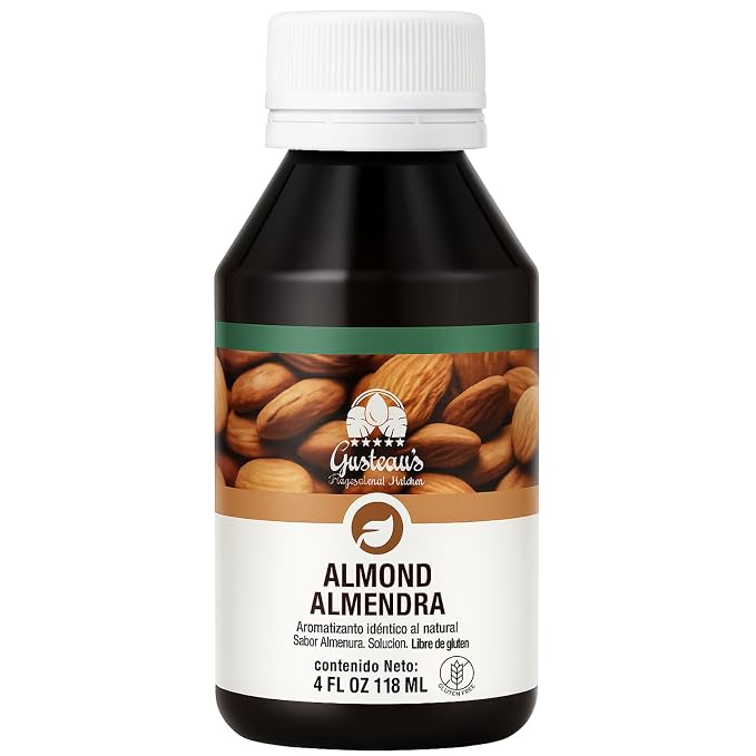 Gusteau's - Almond Flavor Bakery Emulsion, 4 fl oz (100ml) Alcohol Free, Sugar Free, Kosher (ALMOND KNIGHT)