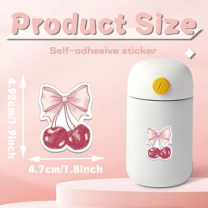 50 Pcs Red Aesthetic Stickers Cool Trendy Red Y2K Waterproof Vinyl Sticker for Water Bottles Laptops Bike Car Motorcycle Computer Guitar Skateboard