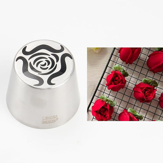 Extra Large Russian Piping Tips for Marshmallows Stainless Steel Flower Frosting Nozzles many styles Cake Decorating Baking tool for Buttercream, Cupcakes Cookies(SL56)