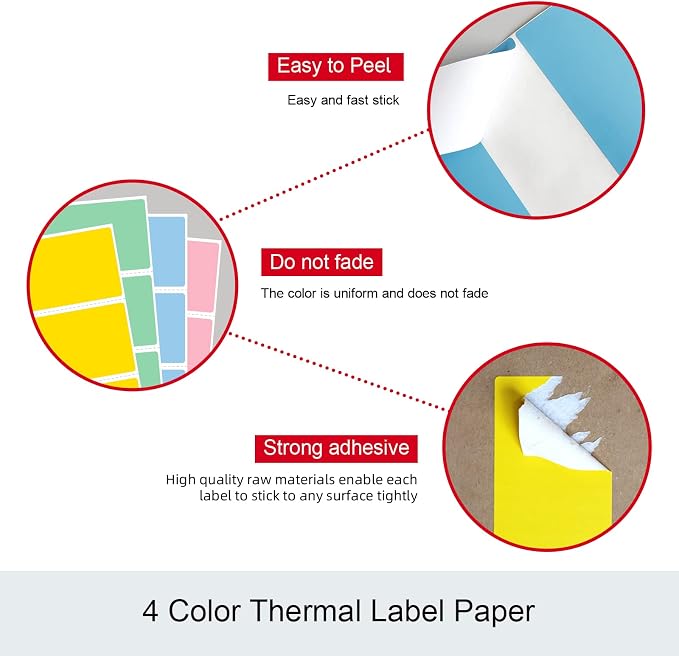 Misofuki 2.25" x 1.25" Green Direct Thermal Barcode Labels 1000 Pcs for Zebra ZD410 ZD411 LP2824, 2-1/4x1-1/4 1 Roll Waterproof Strong Adhesive Perforated Return Address Labels Used with Rollo MUNBYN