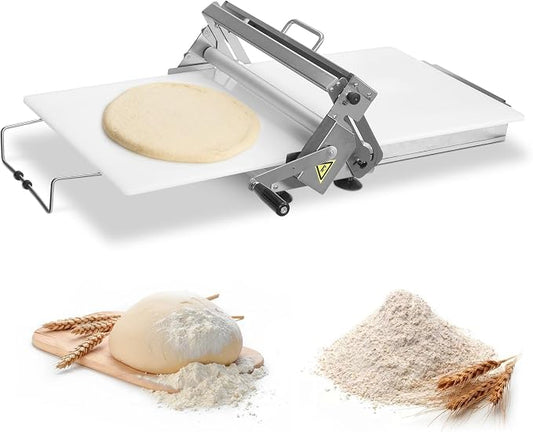 40.55 × 22.83 Inch Folding Dough Sheeter Machine, Stainless Steel Manual Dough Roller Machine, 0-25mm Adjustable Thickness Dough Press, Portable Pastry Sheeter for Pizza Dough, Puff Pastry, Croissant