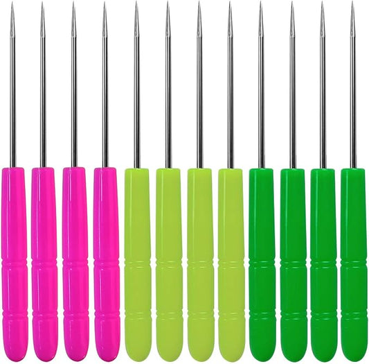 12 Pcs Sugar Stir Needle Scriber Needle Biscuit Icing Pin DIY Baking Pin Stainless Steel Pin Icing Sugarcraft Cake Decorating Needle Tool