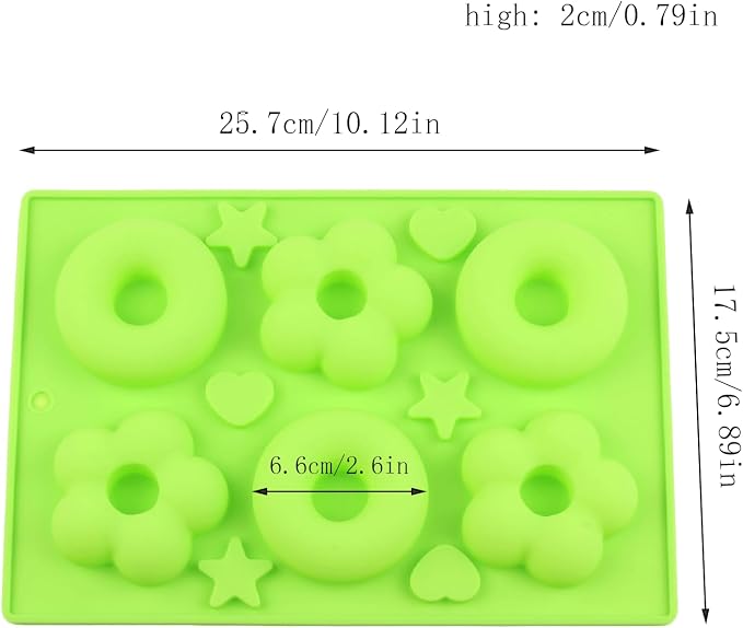 6 Cavity Flower Donut Silicone Chocolate Molds | For Candy Chocolate Cake Decoration