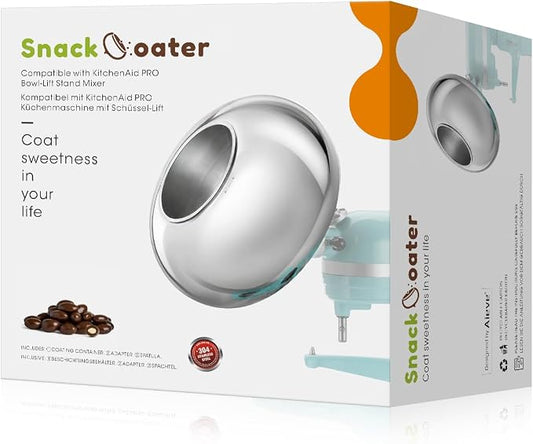 Aieve Snack Coater Compatible with KitchenAid Bowl-Lift Stand Mixer, Chocolate Coating Attachment for Freeze-Dried Strawberries,Almonds, Pistachios & Nuts, Home & Commercial Use, Gift for Father's Day