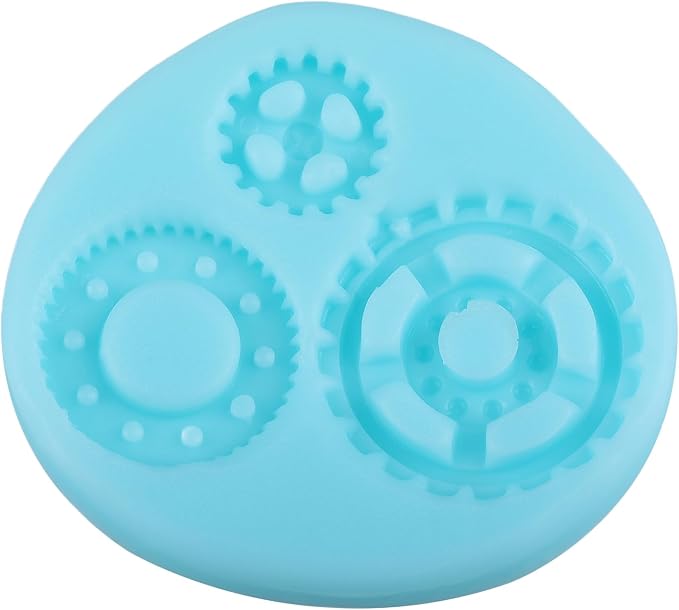 Steampunk Gear Fondant Mold Gear Silicone Molds for Cake Decorating Cupcake Topper Chocolate Candy Gum Paste Polymer Clay