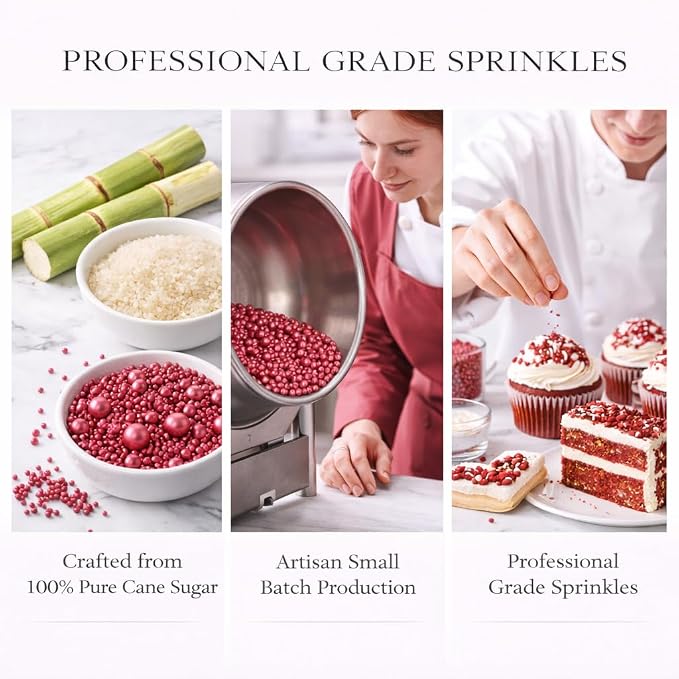 Confect Copper Sprinkles – Premium Metallic Copper Pearl Cake & Cupcake Sprinkles (4.2 oz / 120g) – Bake Stable, Soft Chew, No Synthetic Dyes – Edible Decorating Sprinkles for Cookies & Baking