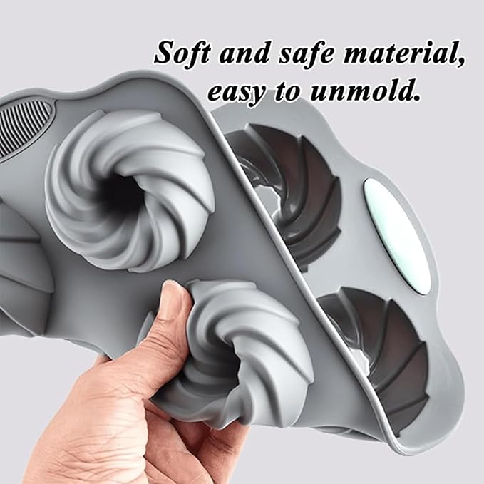 Wreath Ice Mold, Christmas Ice Cube Molds, Silicone Wreath Ice Cube Tray For Holiday Cocktails, 6 Hole Flexible Donut Diy Bakeware Suitable For Ice Cubes, Cakes, Soap, Chocolate (D Set)