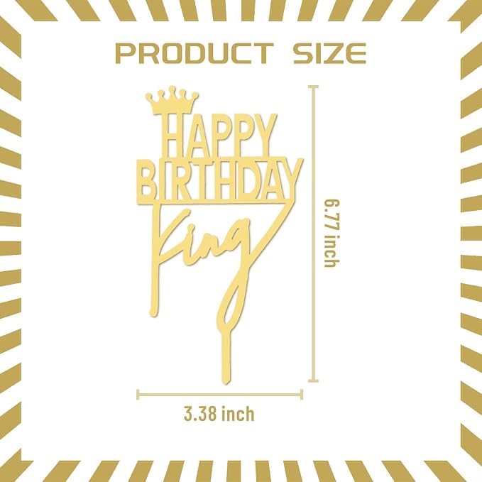 ZHENGYE Acrylic Happy Birthday Cake Topper Decoration Cupcake Topper For Birthday Party Decorations Supplies(Gold 23)
