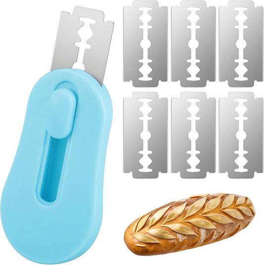 Dough Scoring Tool Bread Lame Sourdough Scoring Tool 6 Razor Blade | Extractable & Magnetic Bread Lame Upgraded Sourdough Knife for Homemade Baking Includes