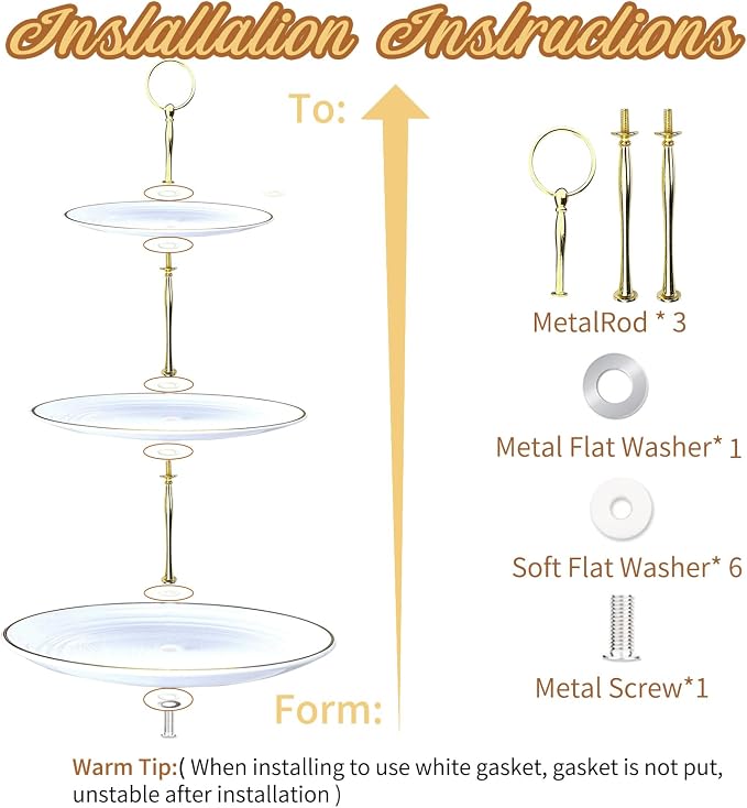 Cake Stand Set-5 Pcs Cupcake Stand Set-Dessert Table Display Set with 2xlarge 3-Tier Cupcake Stands + 3X Appetizer Trays Perfect for Wedding Baby Shower Home Birthday Tea Party Decoration(Round)