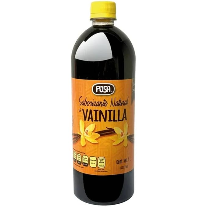 POSA Natural Vanilla Flavoring 33.8 fl oz | Vanilla flavor for baking, desserts and drinks | For home and professional use