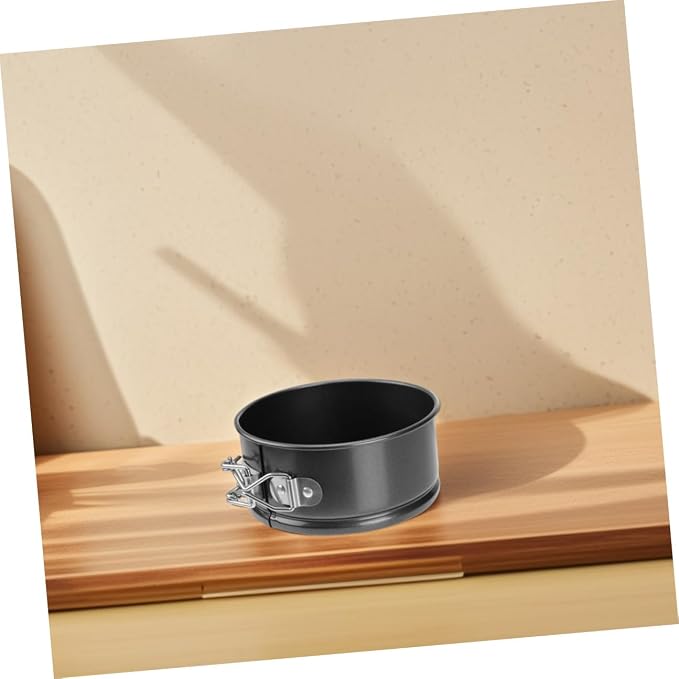BESPORTBLE 4pcs Mini Round Cake Tins with Spring Latch Leakproof Seal Nonstick Steel Baking Pans for Cheesecake Quiche Pies and Tarts Easy Release and Cleaning for Home Bakers