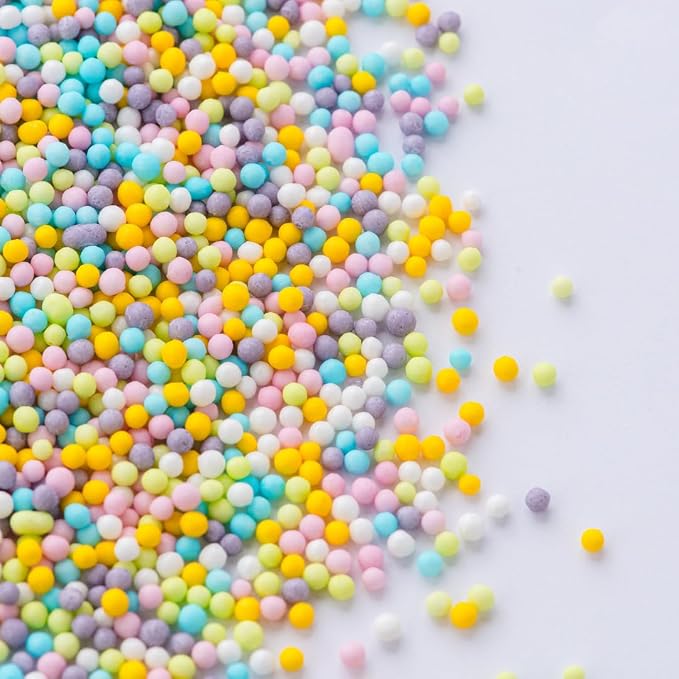 Sweets Indeed Pastel Nonpareil Sprinkles, Edible Sprinkle Mix, Perfect for Cake Decorations, Baking, Ice Cream, Cookies, Cupcake Topper, 4.23 ounces