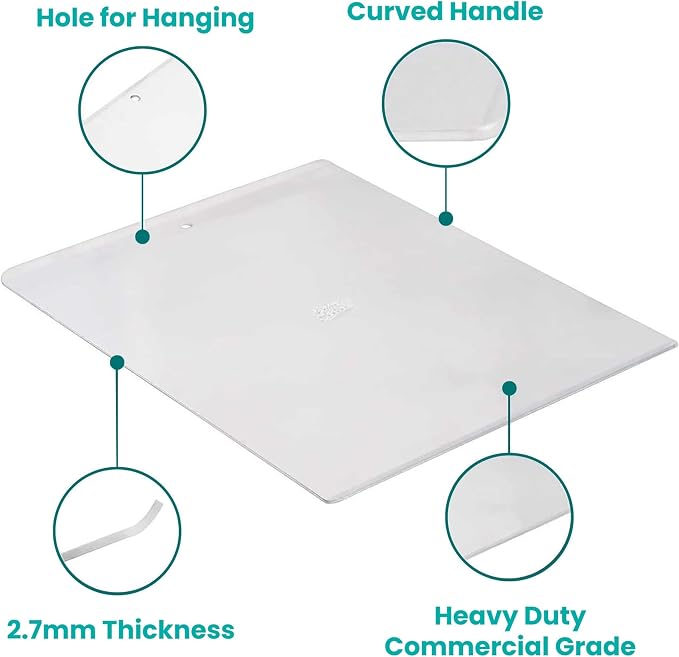 Baker's Secret 2pcs Large Flat Cookie Sheet 18" x 14" Aluminum Flat Baking Sheet, Extra Thick -2.7mm- 100% Recycled, Half Sheet with hanging hole - The Natural Aluminum Collection