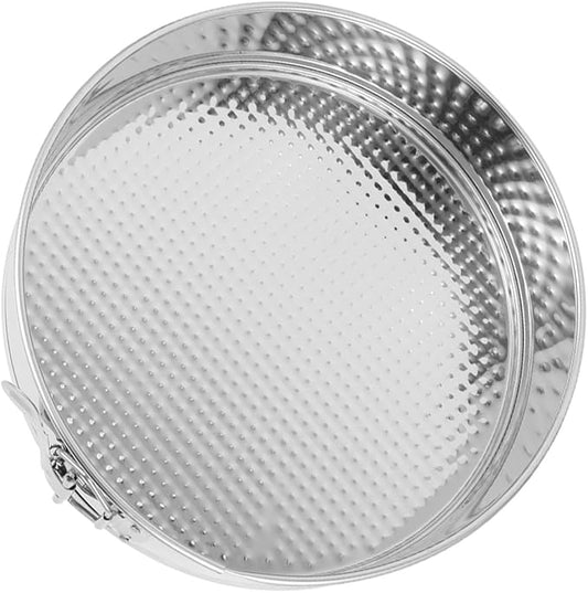 POPETPOP Springform Cake Pan 9-inch Stainless Steel Spring Lock Leakproof Cheesecake Mold with Removable Bottom for Baking Brownies, Tarts, and Pancakes, Sturdy Kitchen Bakeware for Home