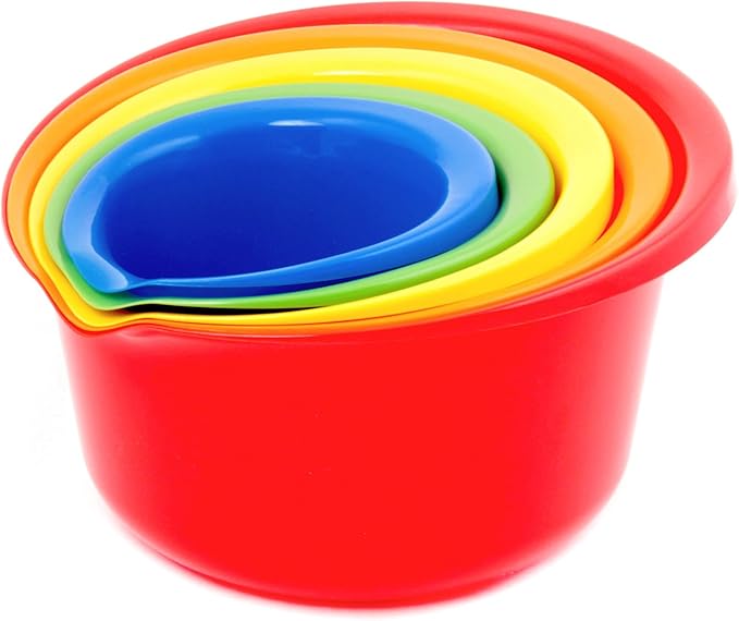 Chef Craft Select Plastic Mixing Bowl, 9 Quart Capacity, Blue (Pack of 2)
