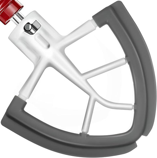 Flex Edge Beater Paddle for KitchenAid 4.5-5QT Tilt-Head Stand Mixer Silicone Bowl Scraper Replacement Part,Dishwasher Safe for Kitchen Aid Accessories And Attachments Mixers Accessory,Grey