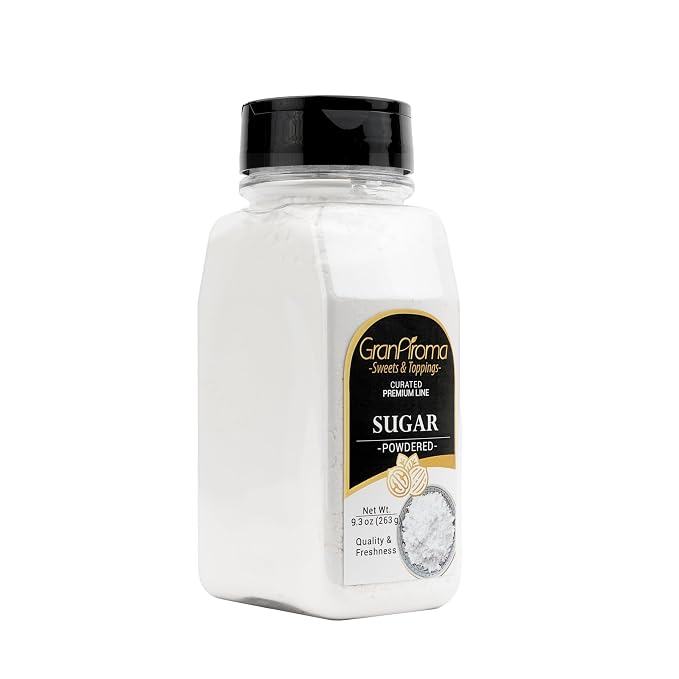 GranAroma Powdered Sugar, Fine Powder, Baking & Frosting, Confectioner's Sugar (9.3 Ounce)