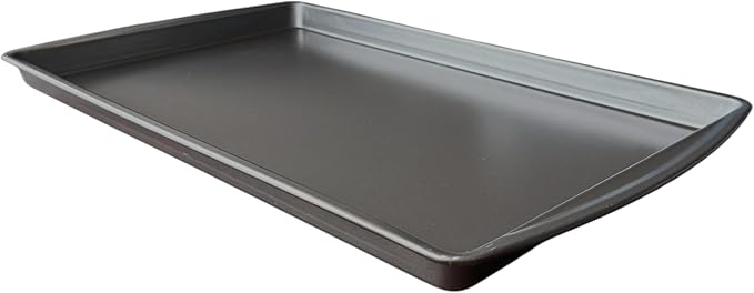 17"x11" Nonstick Baking Sheet - Large Rectangle Cookie Pan for Cookies/Brownies/Roasting, Gray