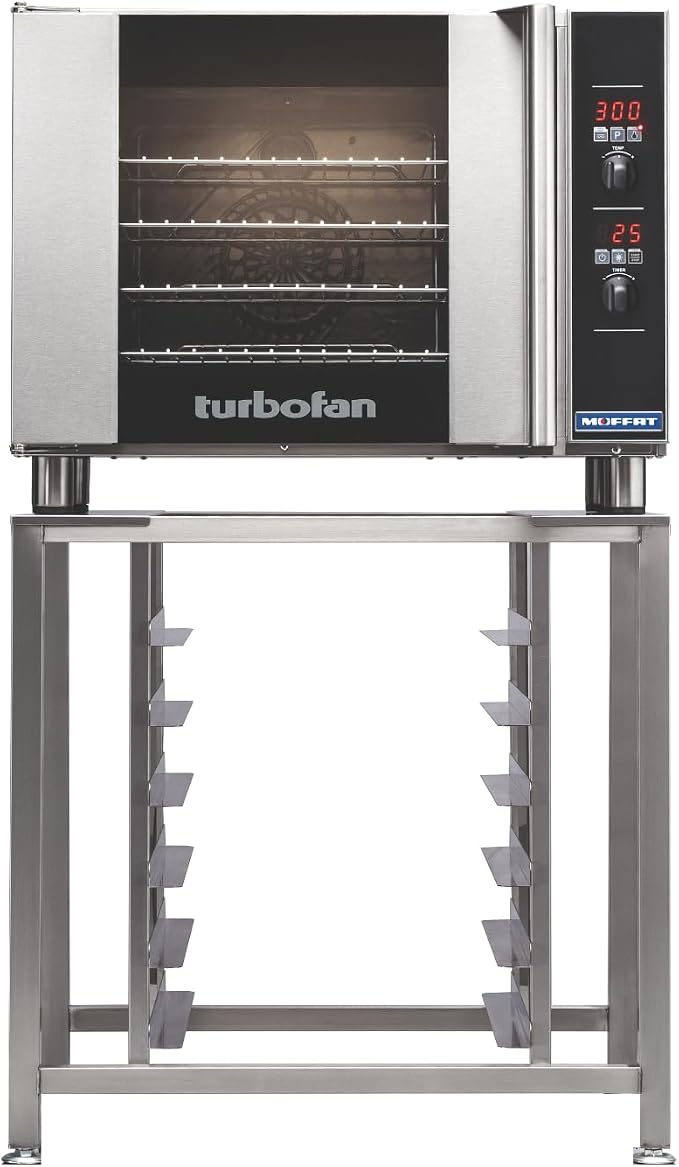 Moffat Turbofan E31D4 Full Size Countertop Electric Convection Oven w/Stand, Single Deck, Digital Control, 220-240v/50/60/1ph