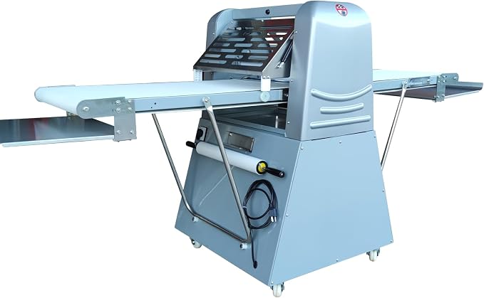 Commercial Electric Dough Sheeter 0.04-1.97in Adjustable Thickness Reversible Roller Dough Press Machine for Pizza Shop Bakery Restaurant