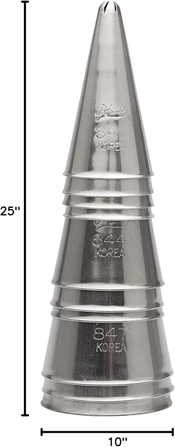 Ateco 850 - 10 Piece Closed Star Tube Set, Stainless Steel Pastry Tips, Sizes 0 - 9