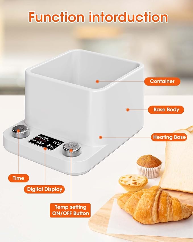MYMULIKE Sourdough Starter Warmer for Sourdough and Kombucha Brewing - Waterproof Water Bath Heat Pad for Constant Temperature Control - Multi-Purpose Kitchen Warmer for Bread Proofing and Yogurt