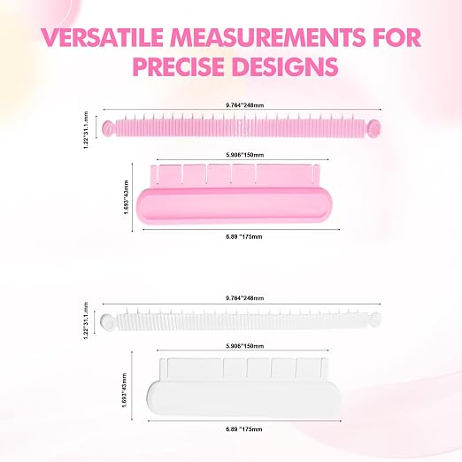 Cake Arch Guide Tool, Cake Arc Ruler and Ruffle Spacing Tool, Cake Swag Marker for Piping, Fondant Icing, Vintage Cake Decorating, 14 Settings for 6 to 10 Inch Cakes