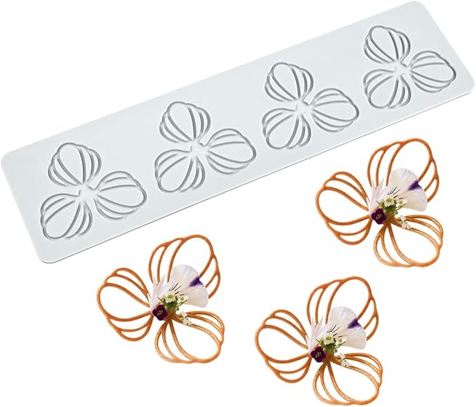 mostsom Three-Leaf Silicone Mould Lace Pad Exquisite Cake Decorating Grade Craft Mat Fondant Food Lace Cake 3D Mold Baking Sugar Paste (G_Three-Leaf)