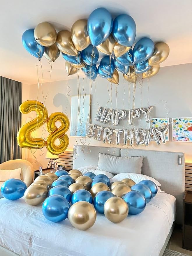 Gold 2 Balloon, Number Balloon 40 Inch, Two Balloon Number Birthday Decorations, Second 2nd Birthday Party Supplies, Number 2 Balloon