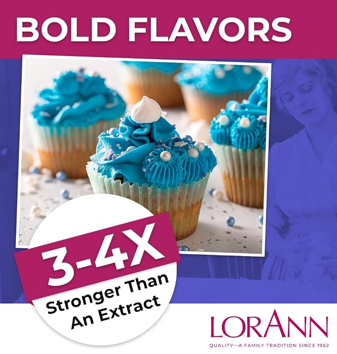 LorAnn Oils Super Strength Flavoring - Used For Candy Making, Flavoring Extracts, Baking, Hard Candy, and Flavor Oils - Bold, Natural Flavors 4X Stronger Than Extracts - Blue Raspberry, 1 fl oz