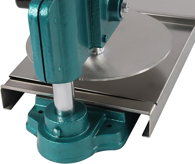 Dough Press Machine, Portable Pizza Dough Press Household Pizza Dough Pastry Manual Press Machine for Making Hand Pies, Meatloaf, Soft Rolls Pizza Dough Maker Adjustable Thickness (9.5in)