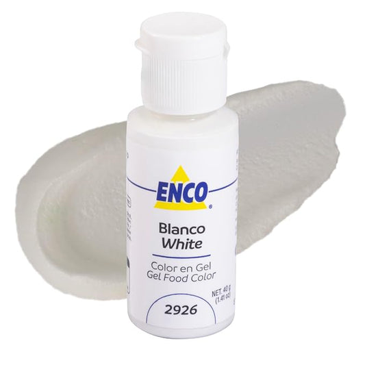 ENCO Food Coloring Gel White 1.41 oz (40g) Concentrated, Vegan