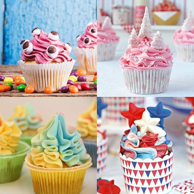 Round Piping Tips, Hsxxf 8PCS Russian Piping Tips Stainless Steel Piping Tips Piping Nozzles Cake Piping Icing Nozzles Cake Decorating Tips Set for DIY Baking Tools (8PCS),silver