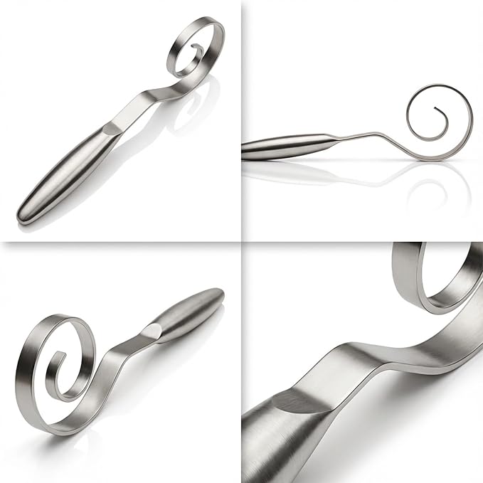 Maxjoy Danish Dough Whisk Stainless Steel Hook for Bread Sourdough Mixing
